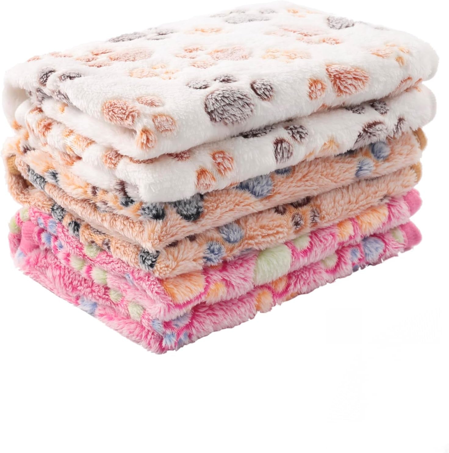 3 Pack Cat and Dog Blanket Soft & Warm Fleece Flannel Sleep Mat, Great Pet Throw for Puppy, Kitten,Cats,Small, Medium & Large Dogs (Medium 30" X 20")