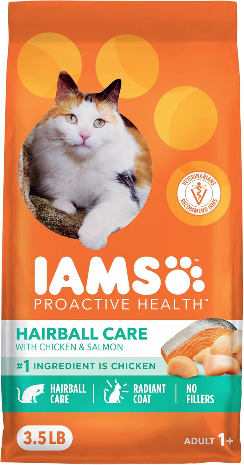 Proactive Health Dry Cat Food Hairball Care, Adult Cat Food, with Real Chicken and Salmon, 3.5 Lb. Bag